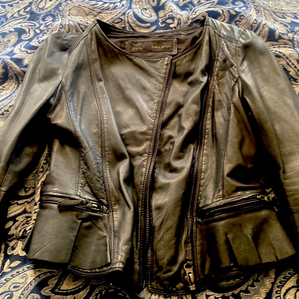 Zara leather jacket